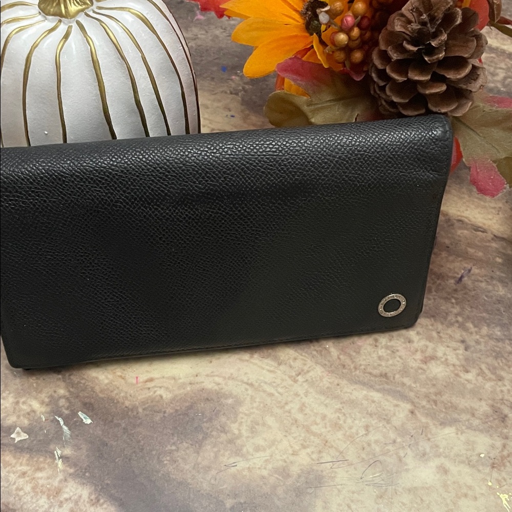 Bulgari Black Leather Key Holder